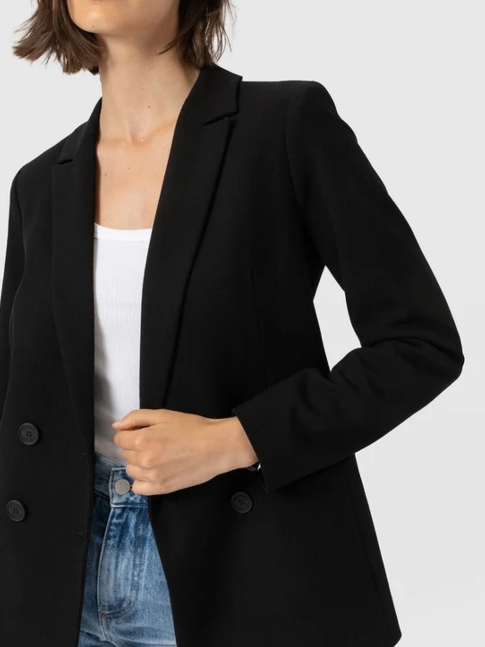 Express Classic Black Double-Breasted One Button Women's Blazer Size XS NWT